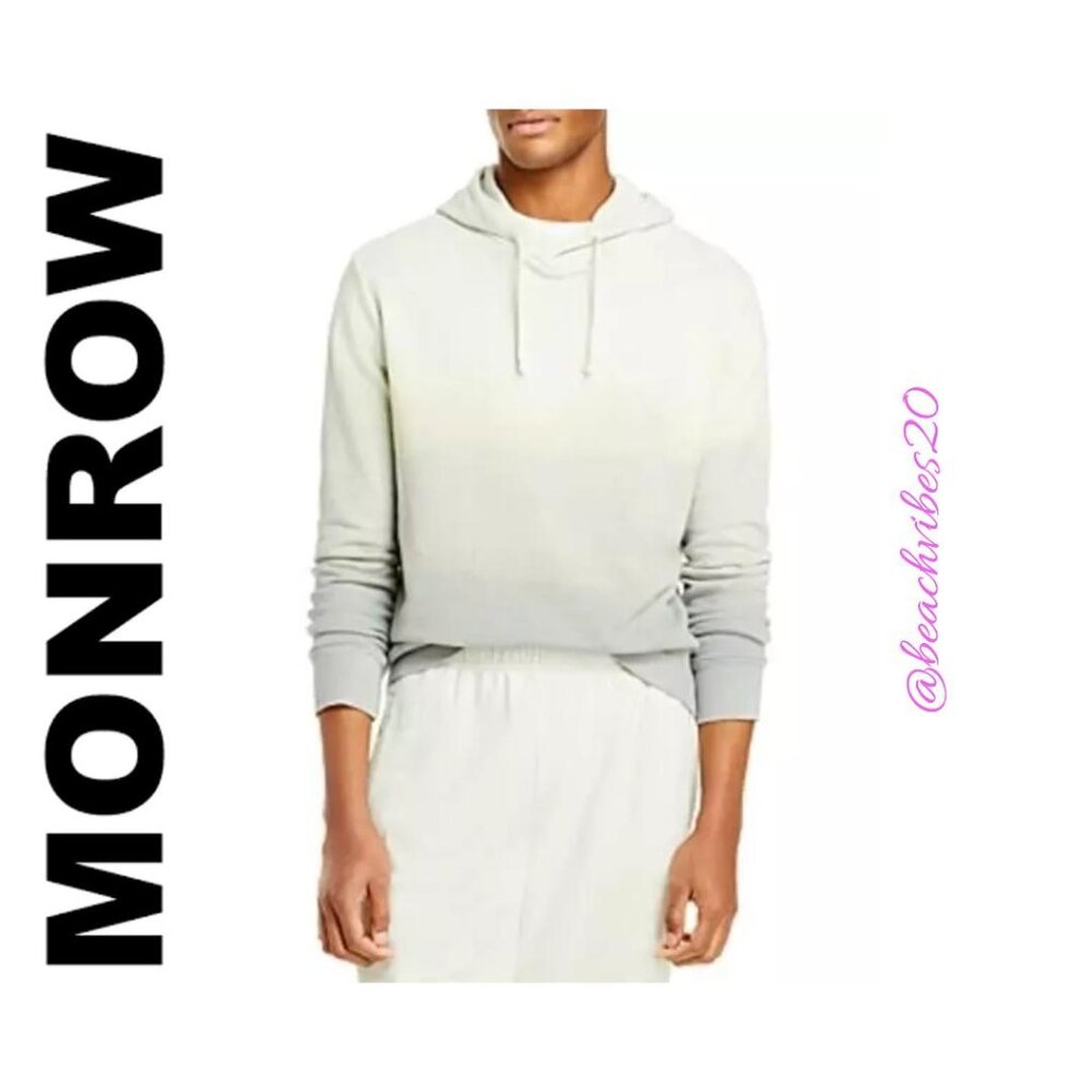 MONROW Men's Ombre Pullover Hoodie Light Olive XL NWT O-156